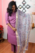 Muted lavender kurta set