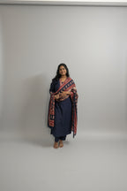 Blue Ajrakh Cotton Suit Set