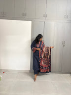 Blue Ajrakh Cotton Suit Set