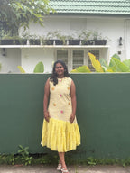 Yellow checked Maxi