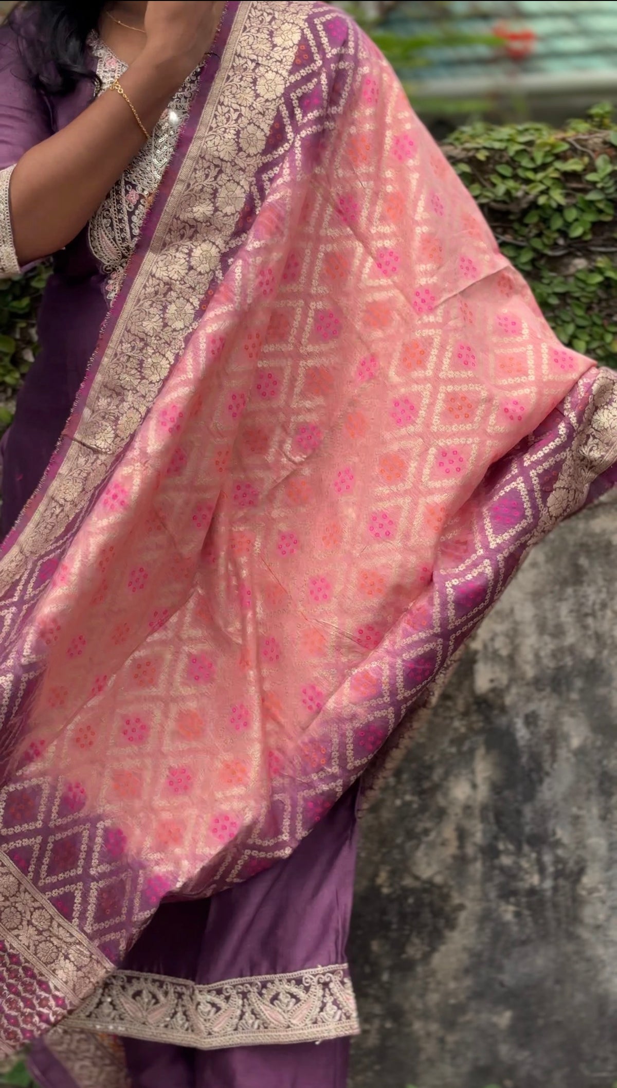 Lavender 3pcs kurta set