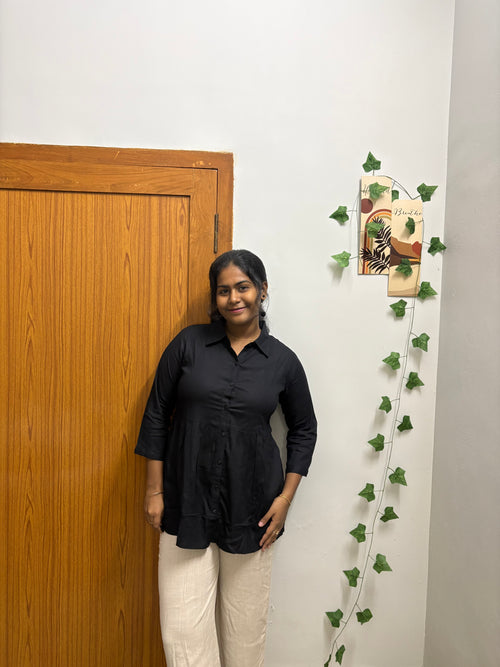 Black formal Peplum Top