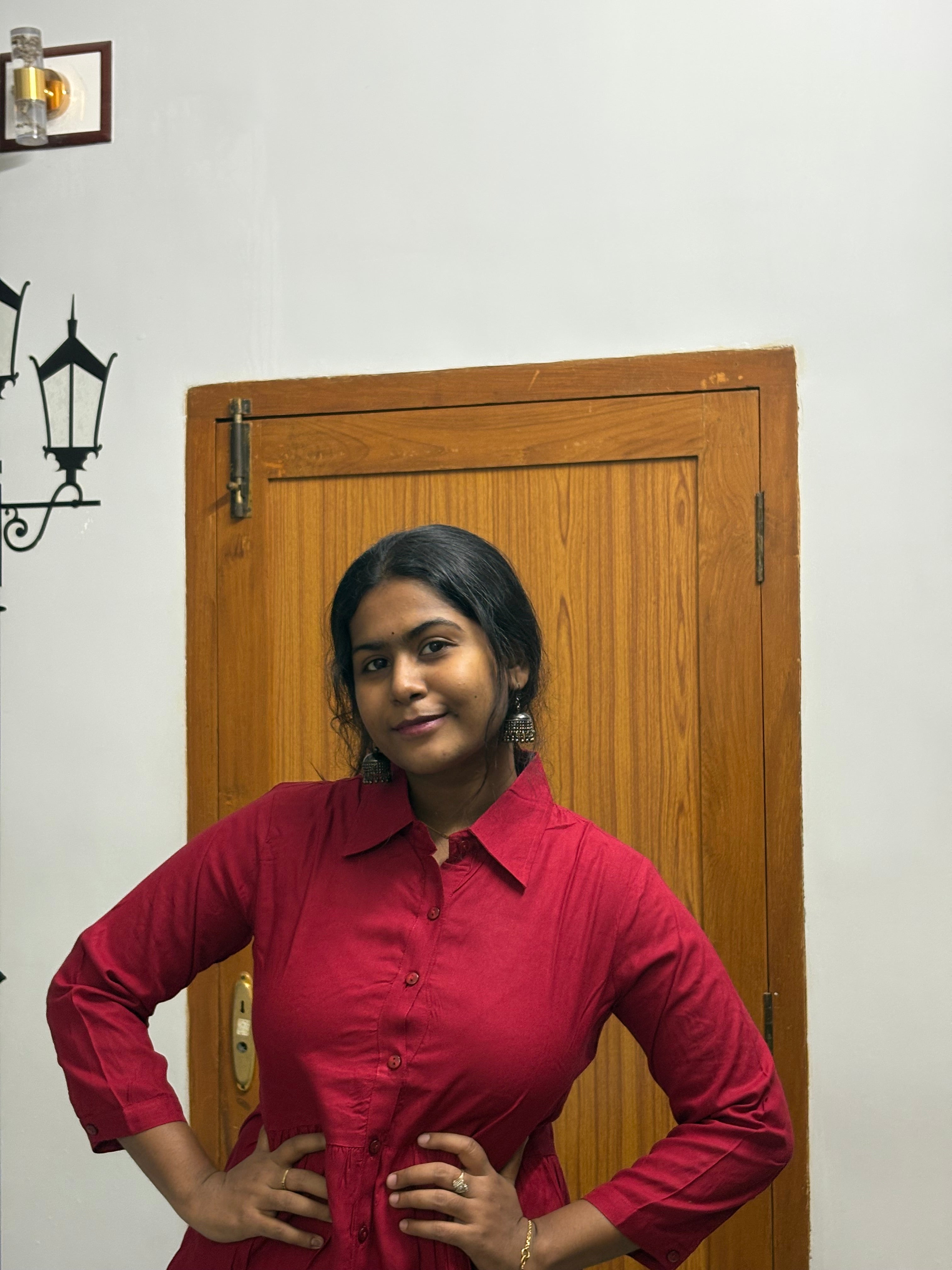 Red formal Peplum Top