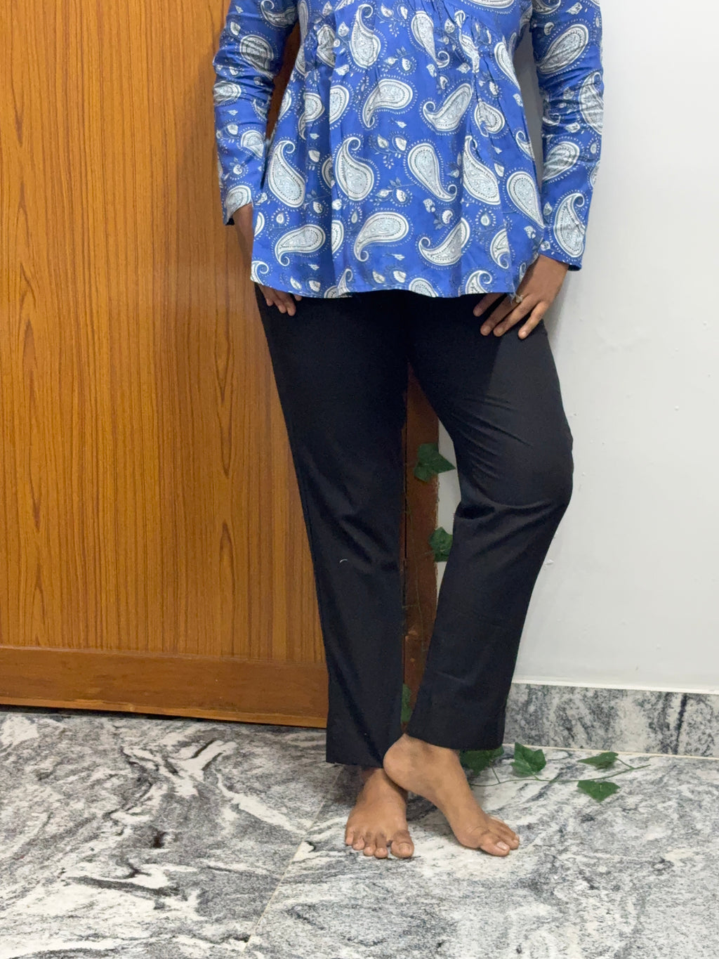 Cotton Straight Pants