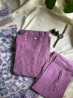 Muted lavender kurta set