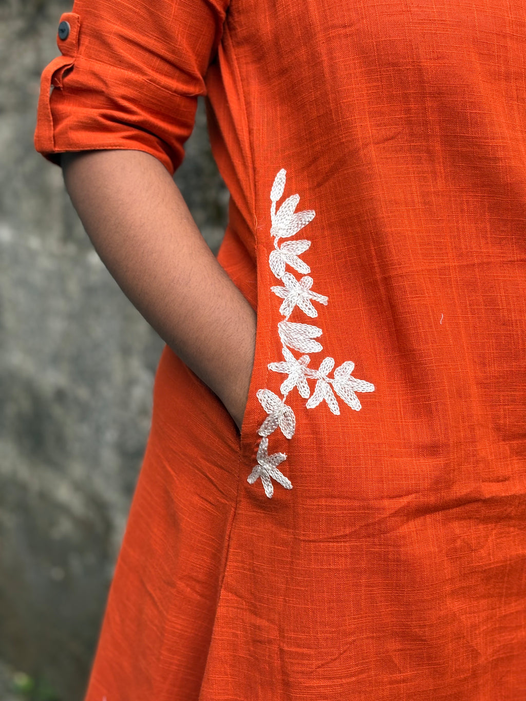 Orange side pocket co-ord