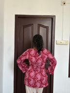 Brown Paisley corset back kurti