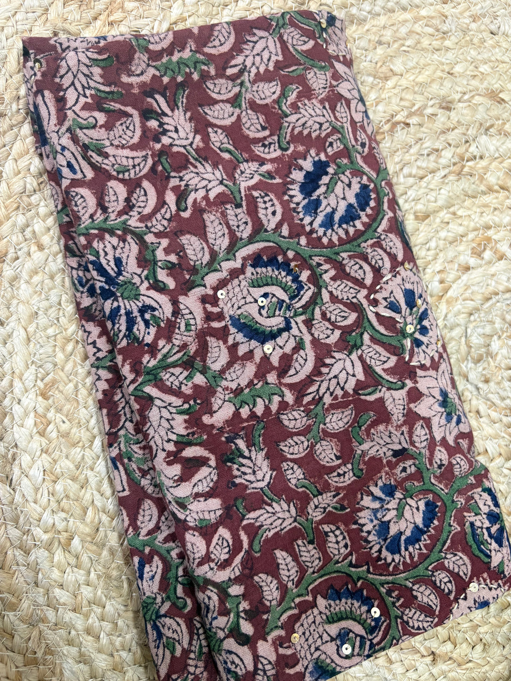 Brown green Plus size short kurti