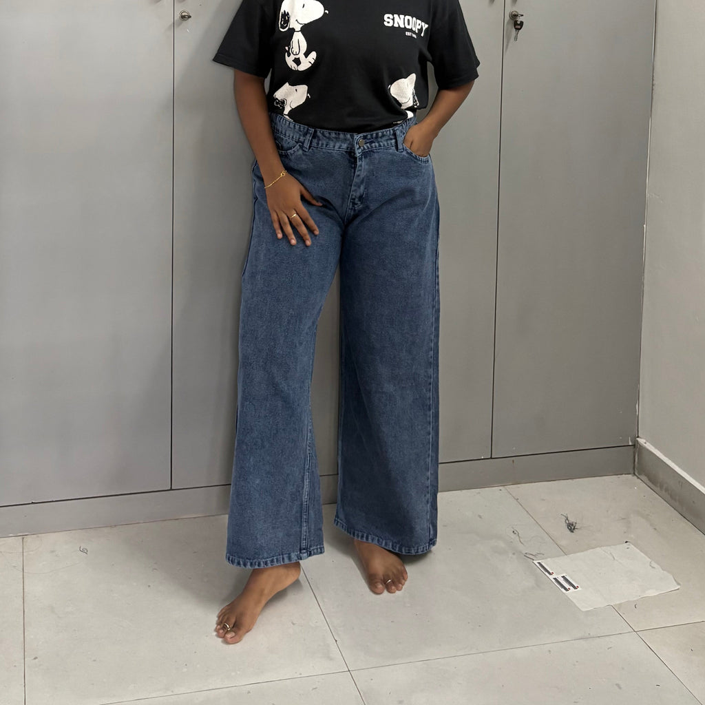 Wide leg Denim Pants