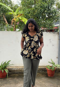 Black Peplum Top