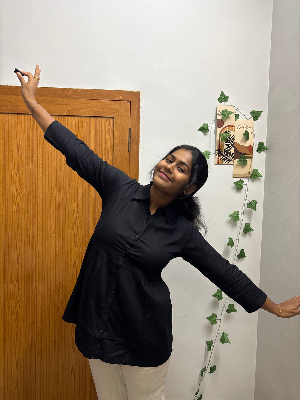 Black formal Peplum Top