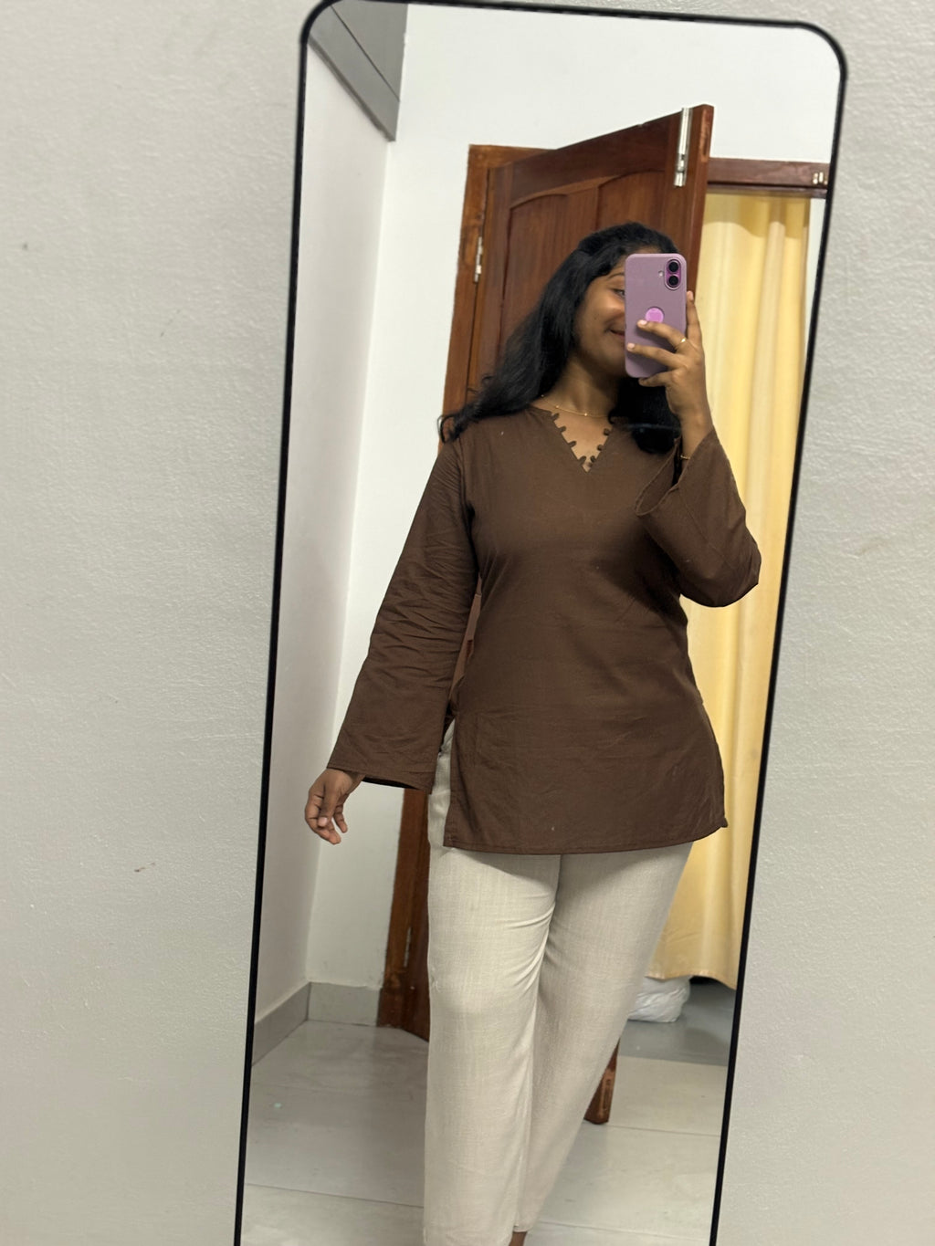Brown corset back kurti🤎