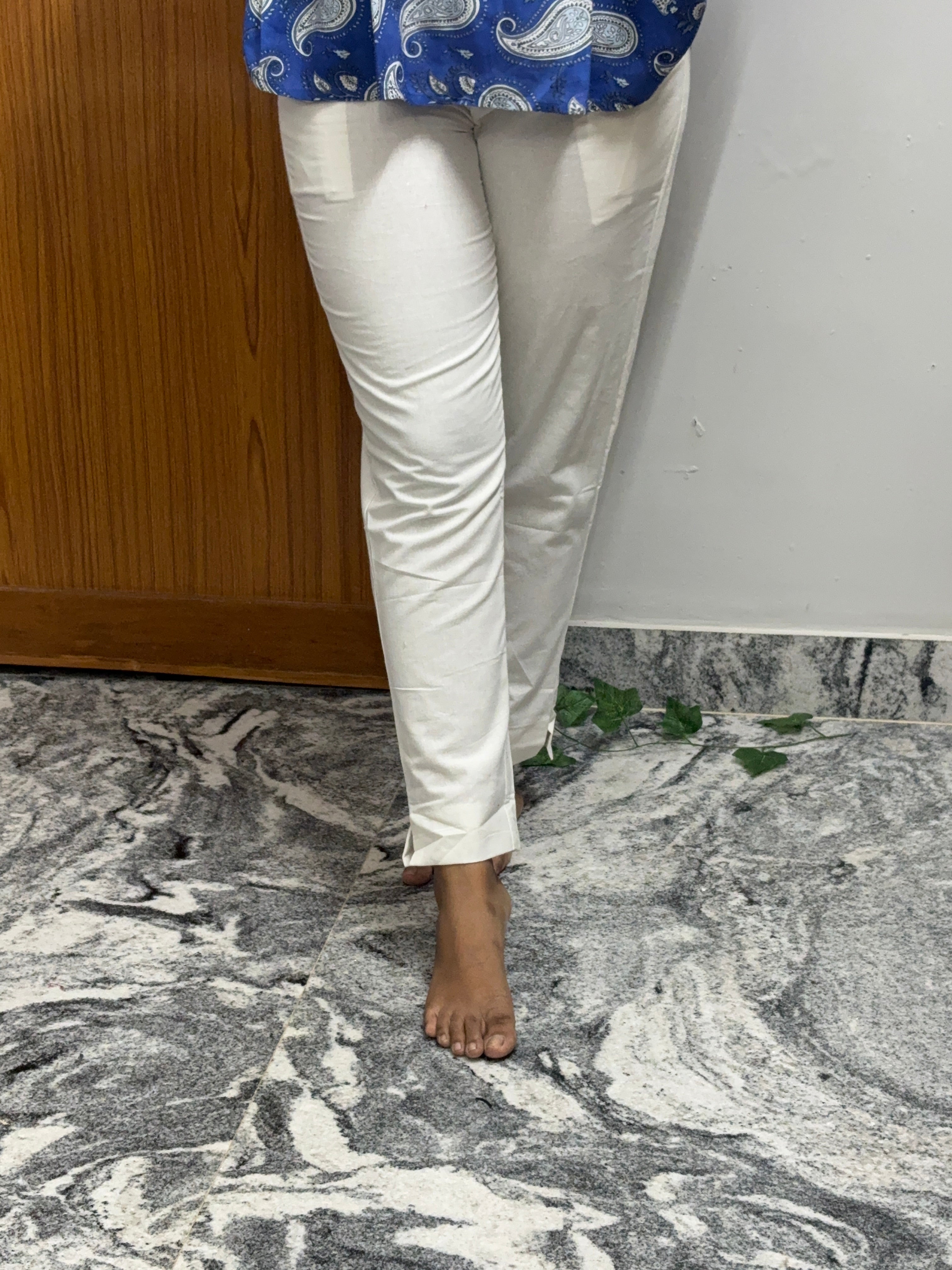 Cotton Straight Pants