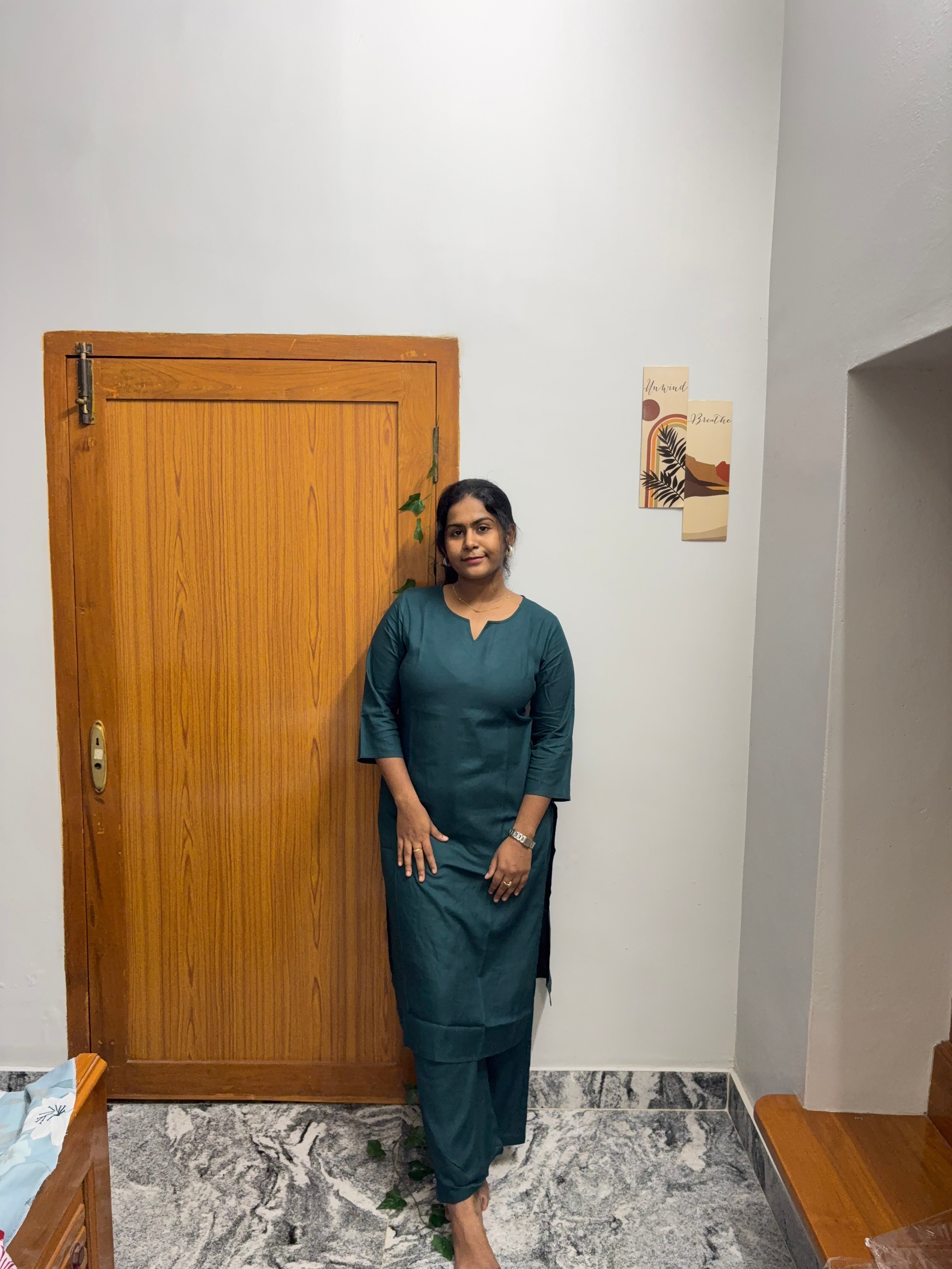 Emerold Green Plain Co-Ord set