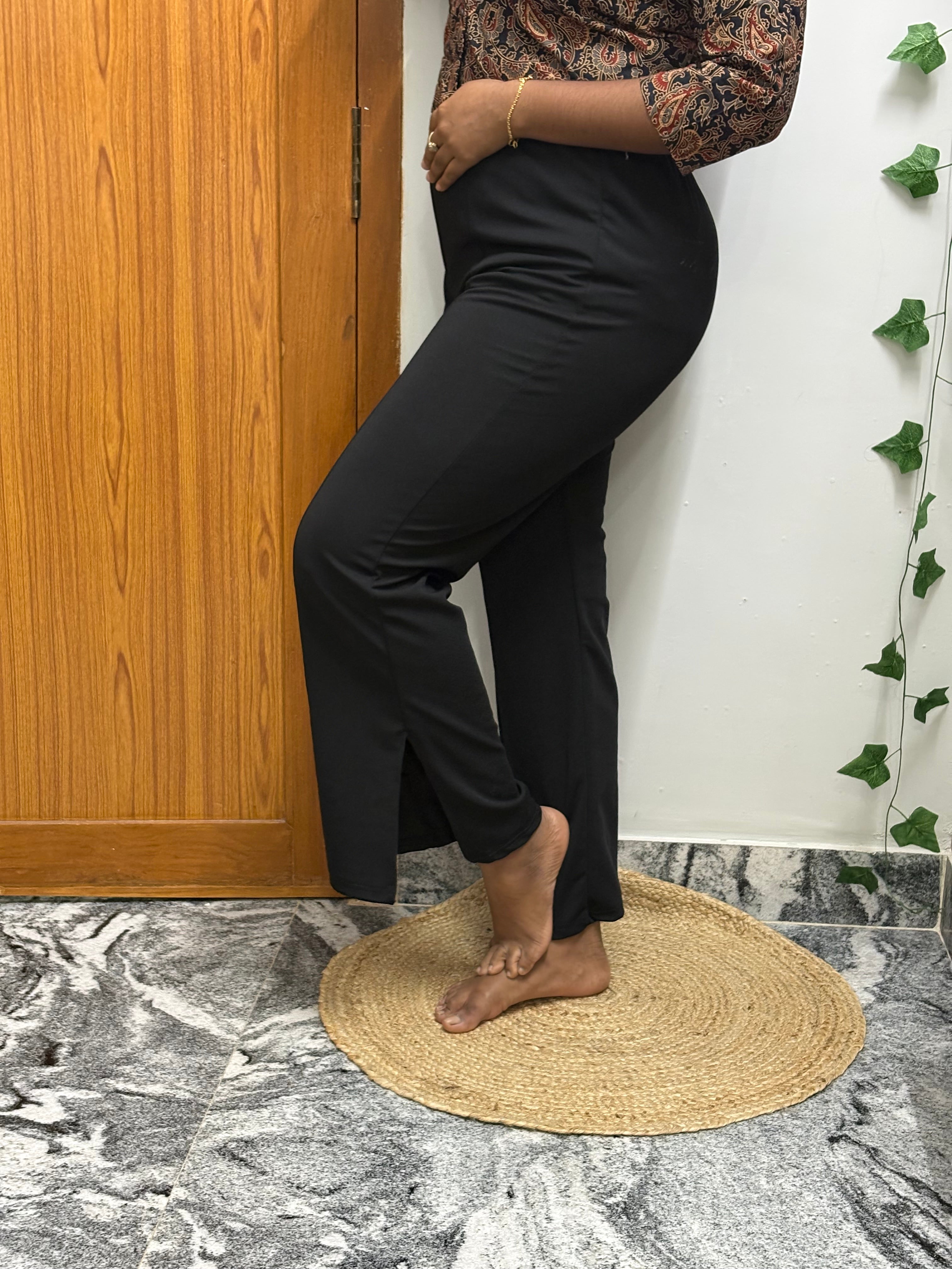 Lycra Side Slit Pant