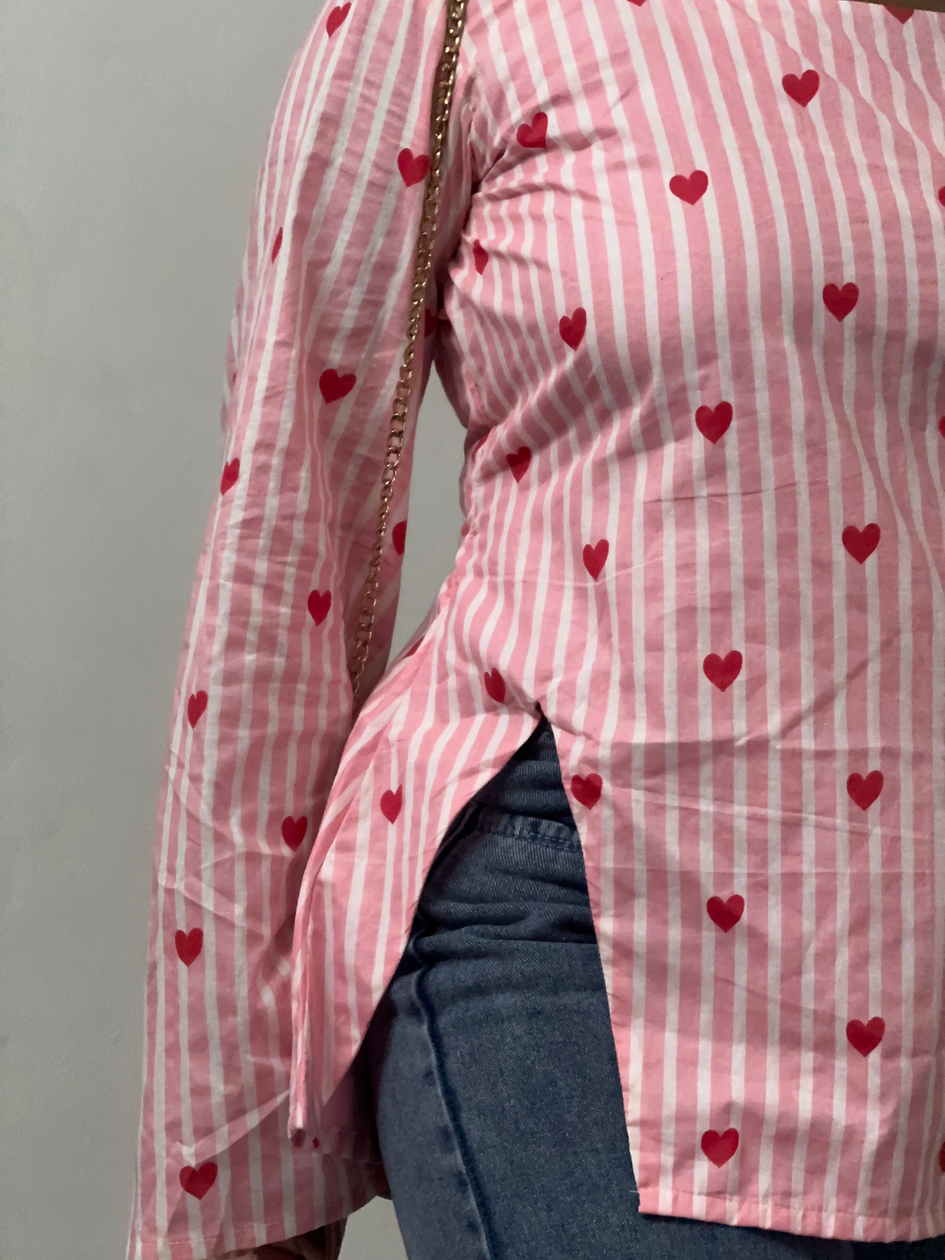 Pink Heart Corset Back with Scrunchies 💗