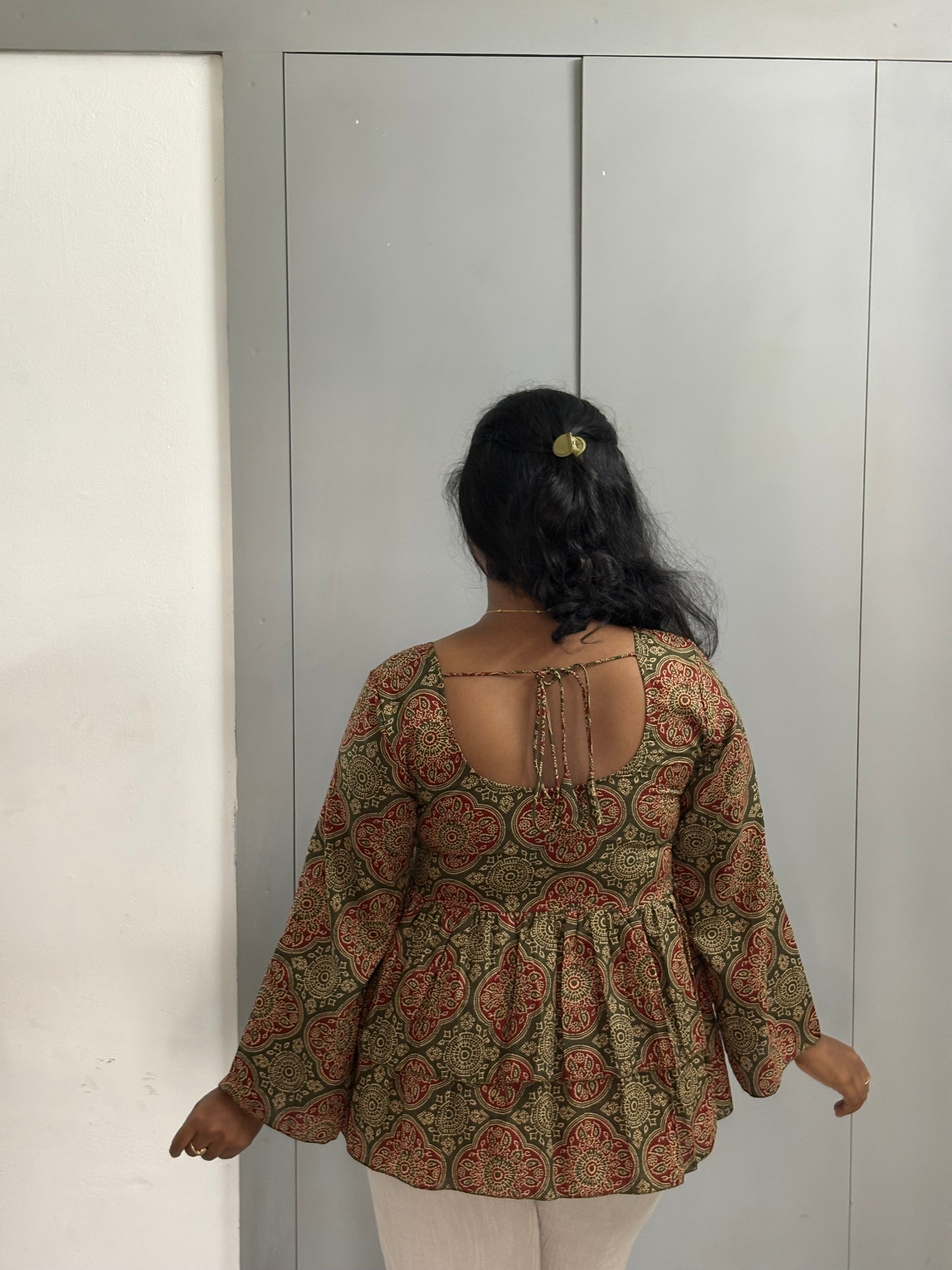 Green Peplum top