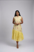 Yellow checked Maxi