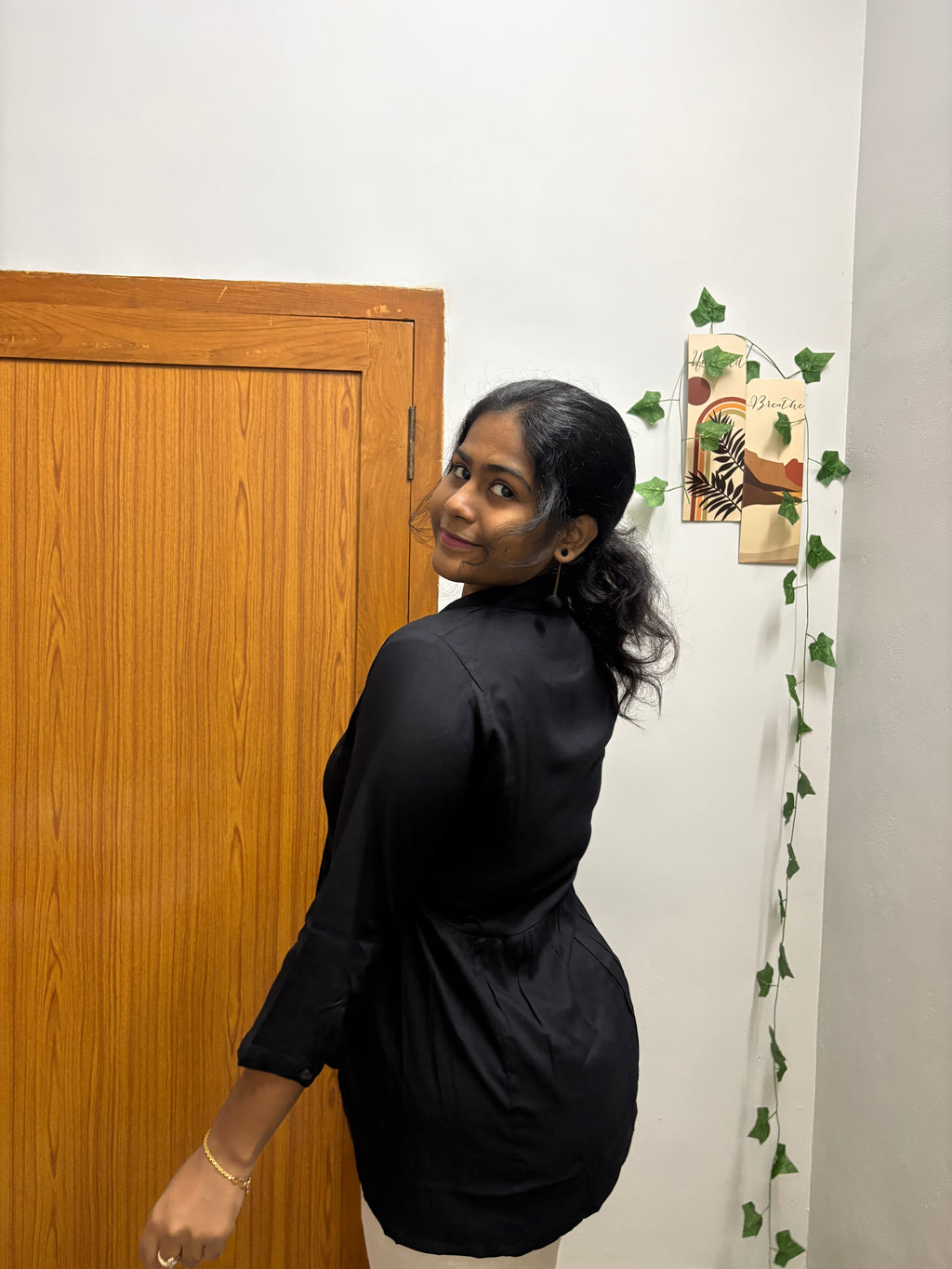 Black formal Peplum Top