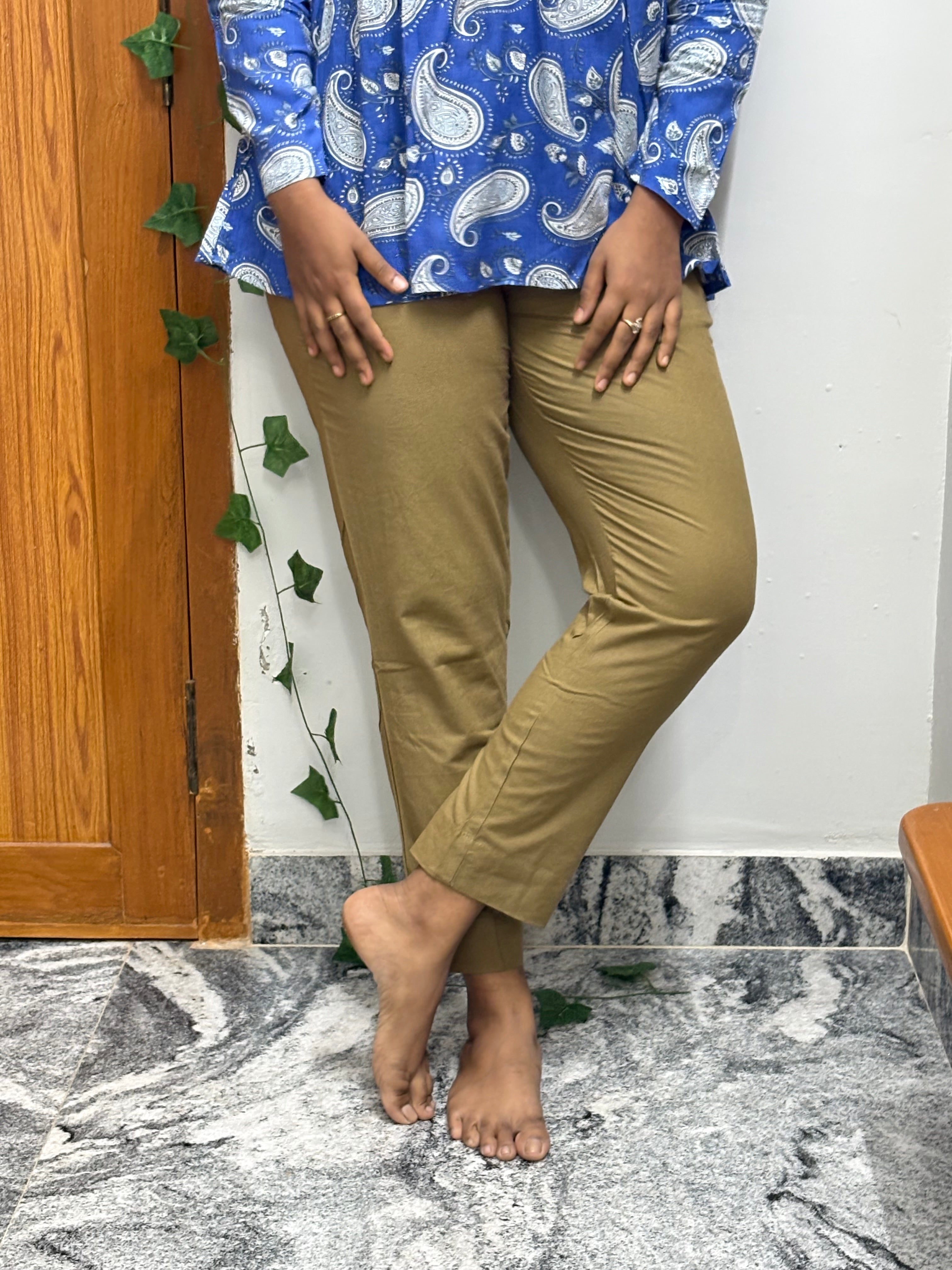 Cotton Straight Pants