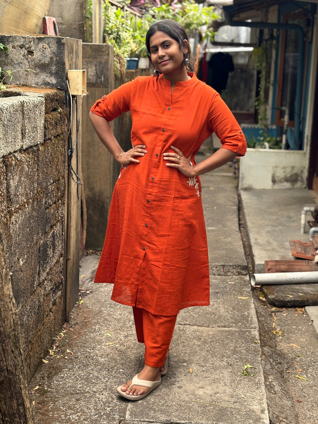 Orange side pocket co-ord