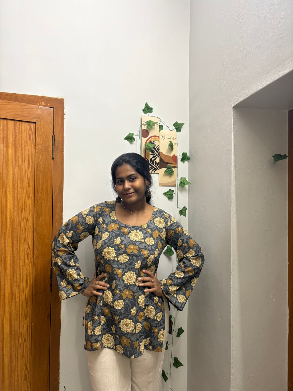 Grey Corset Back Kurti