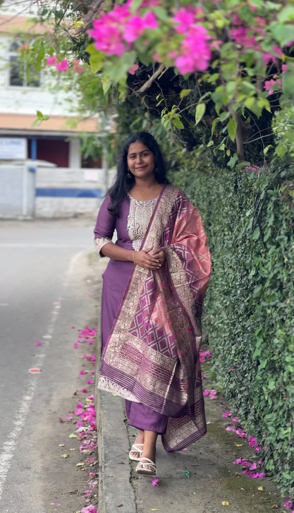 Lavender 3pcs kurta set