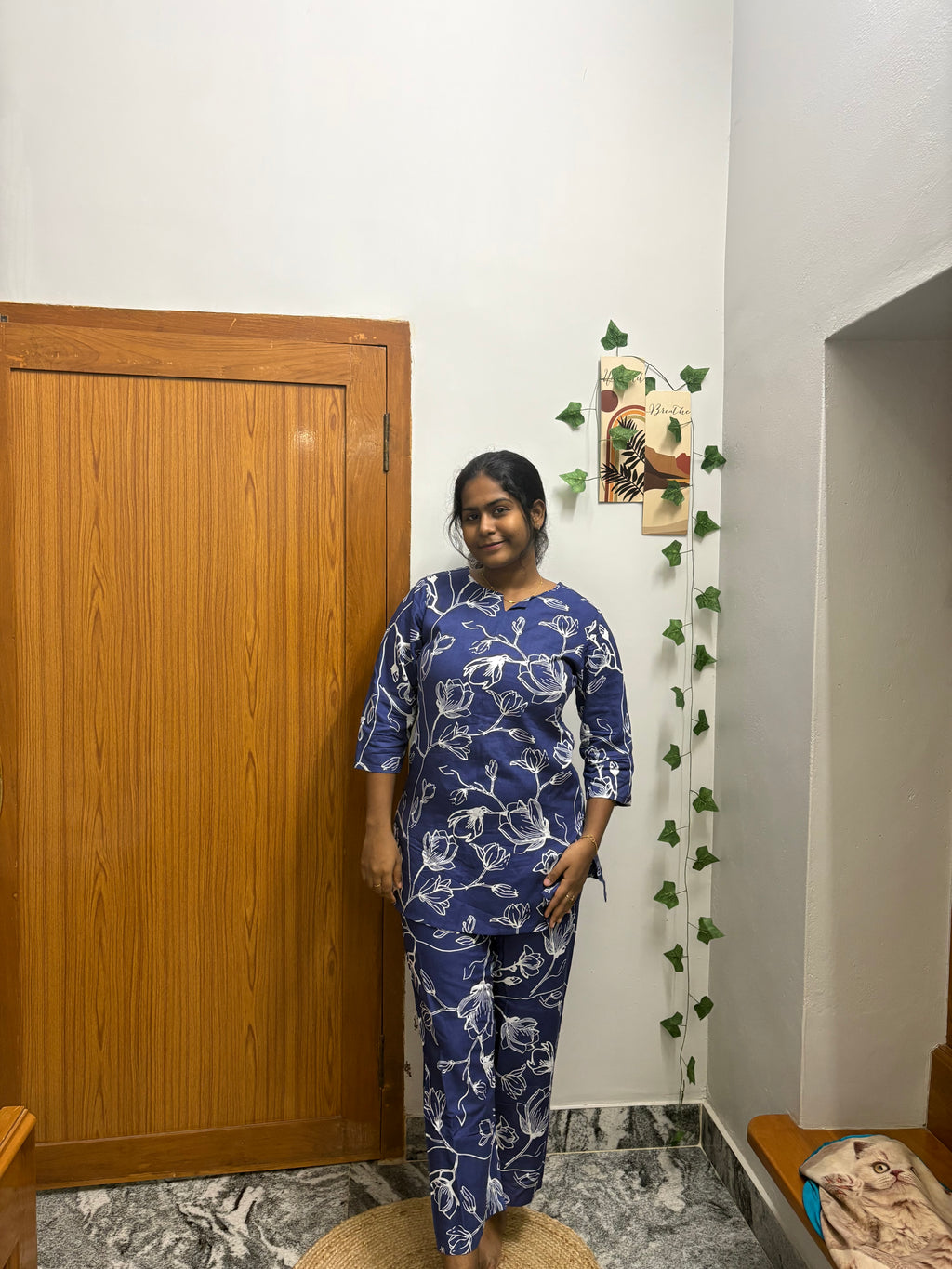 Blue lounge wear Co-ord