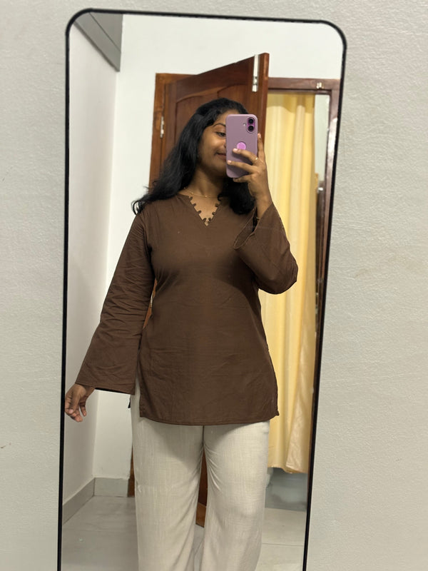 Brown corset back kurti🤎
