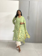 Light Green Cotton Suit Set