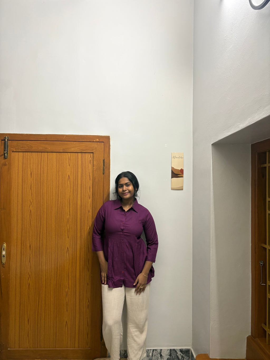 Violet formal Peplum Top