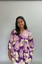 Purple floral Peplum