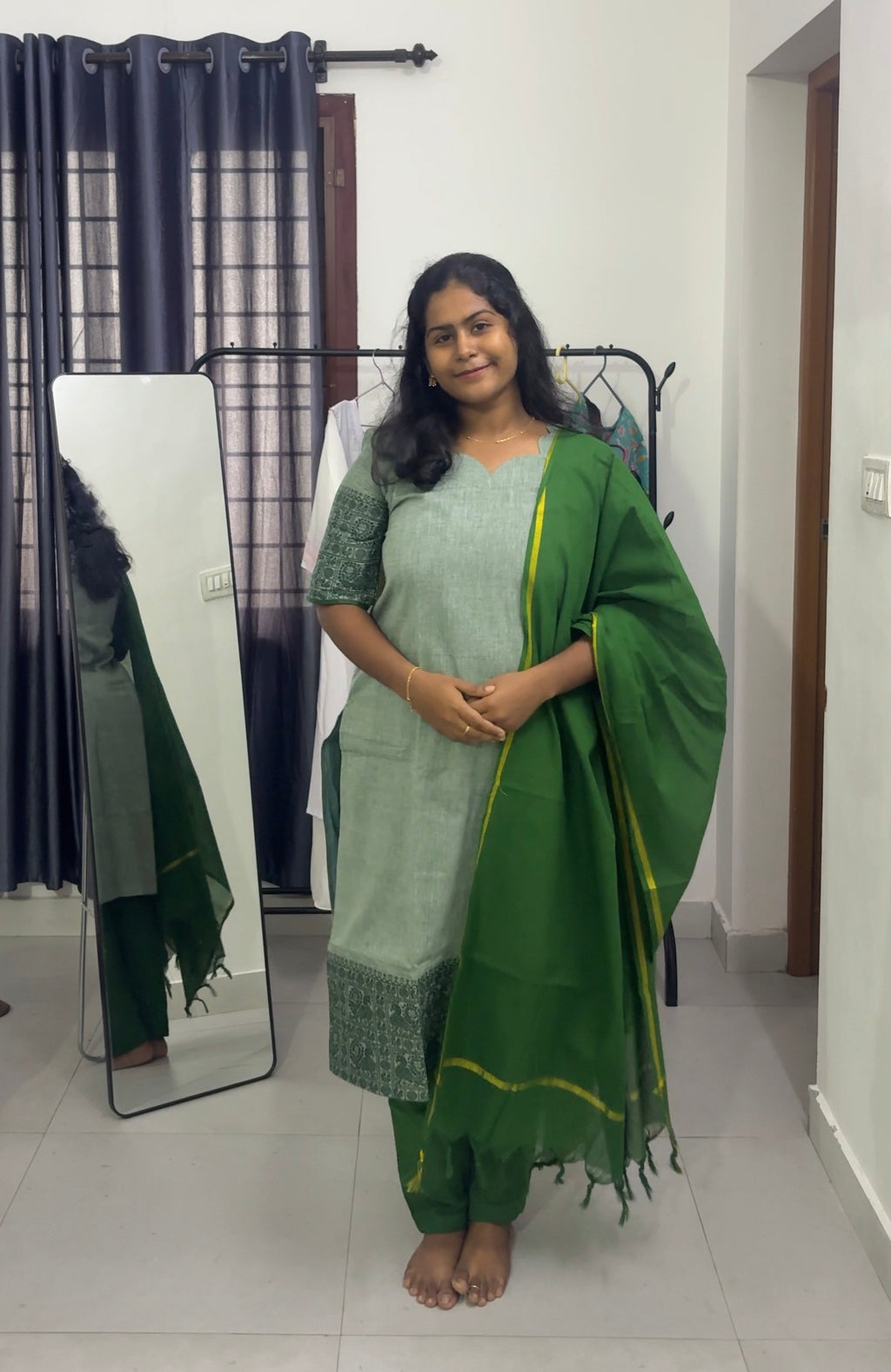 South Cotton  Traditional 3pcs Kurta Set