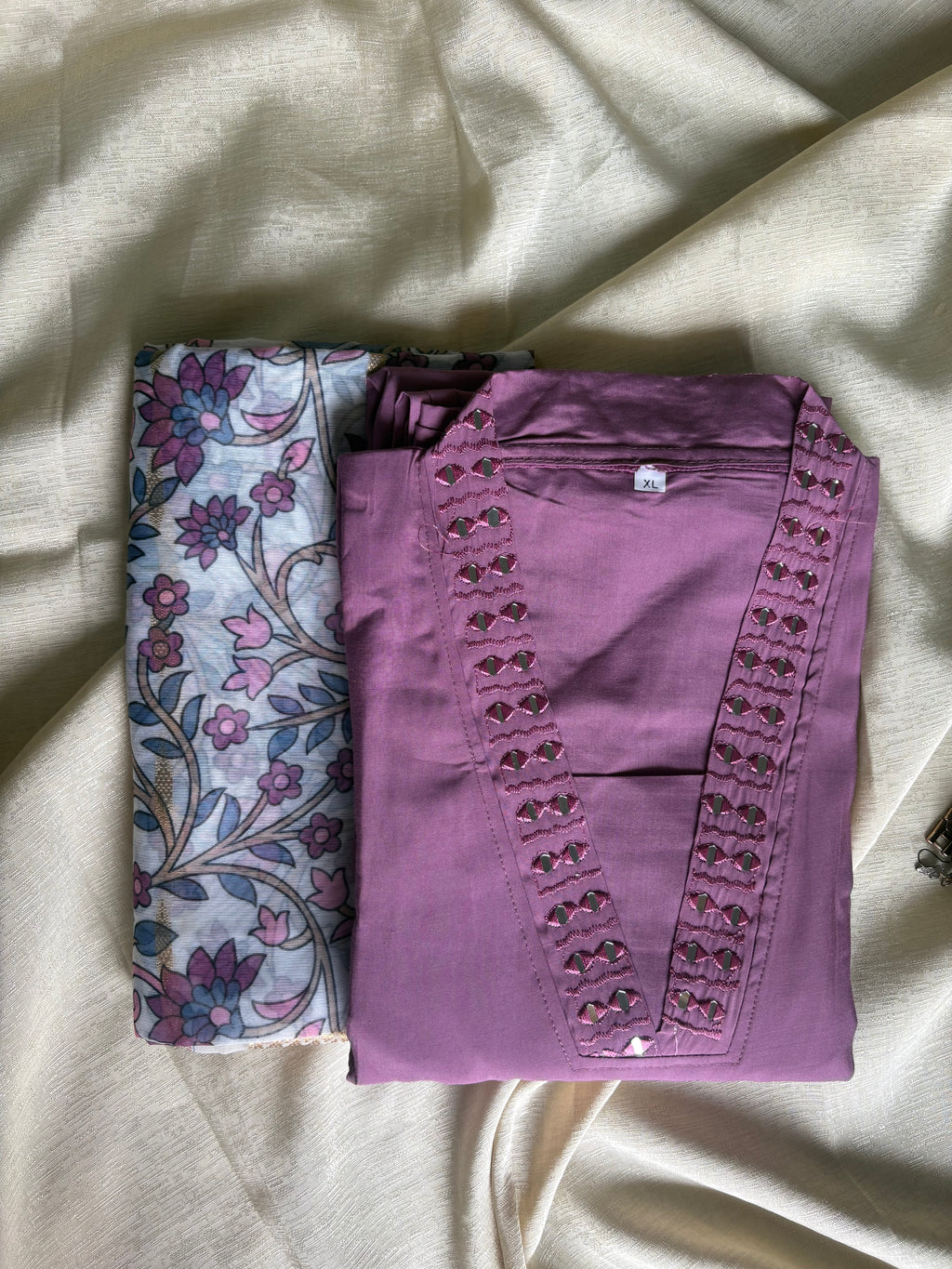 Muted lavender kurta set