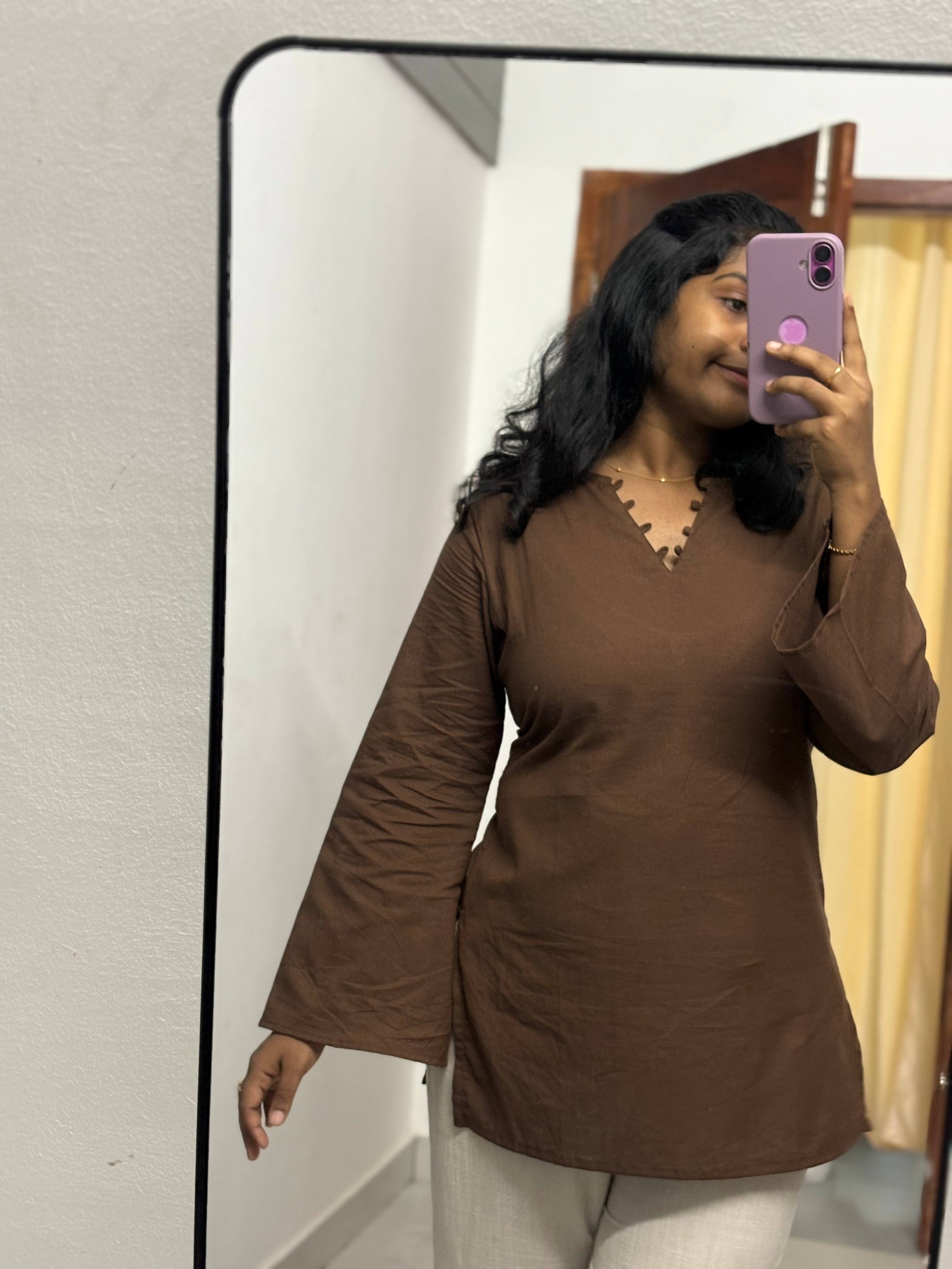 Brown corset back kurti🤎