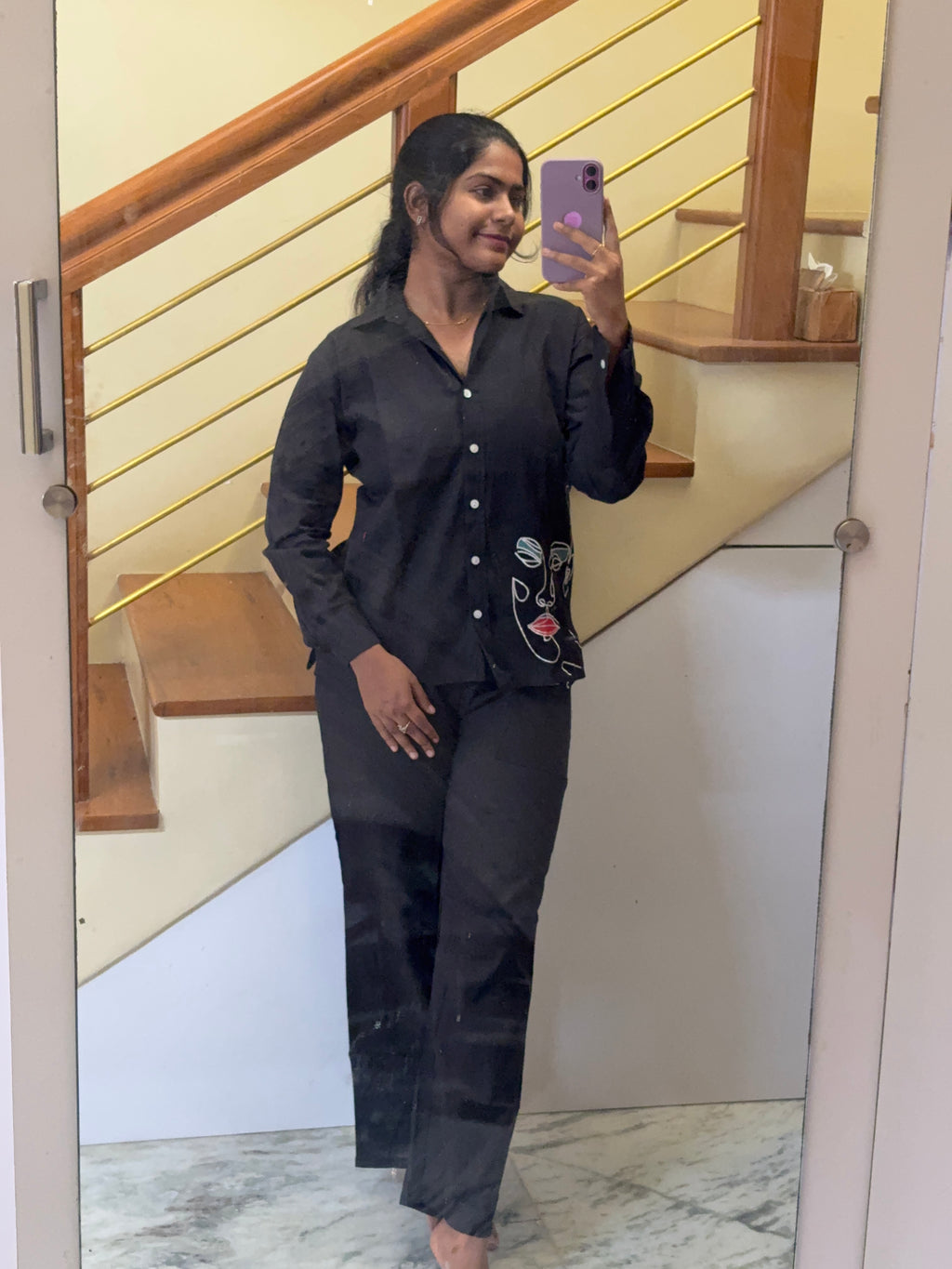 Black Mugam Co-ord set