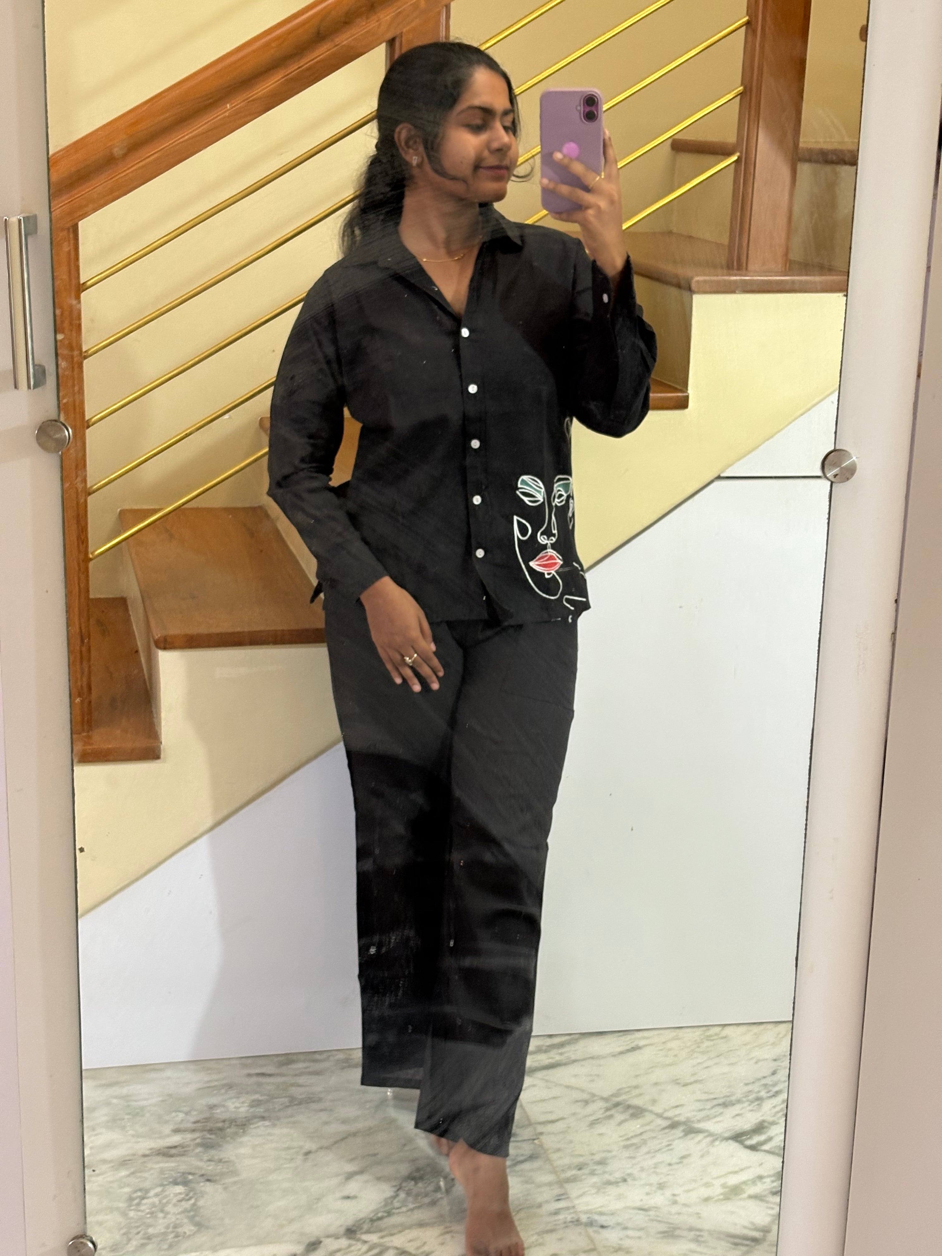 Black Mugam Co-ord set