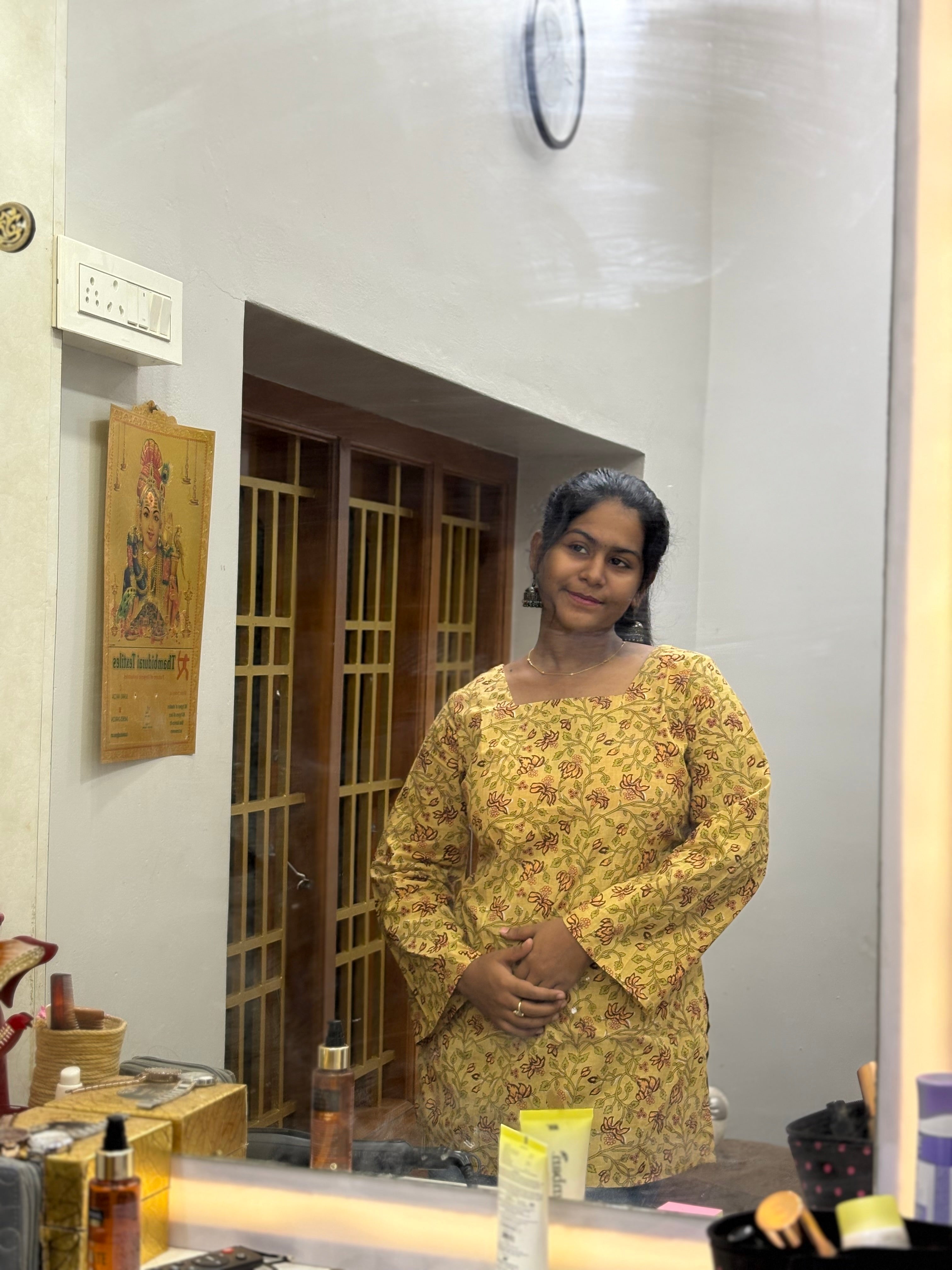 Mustard Corset back kurti