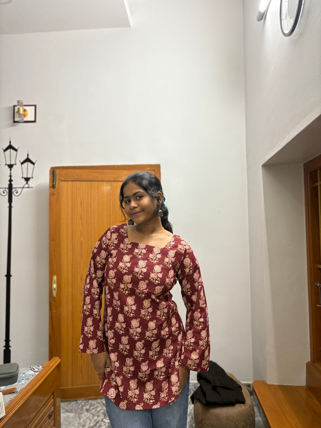 Brown Corset back kurti