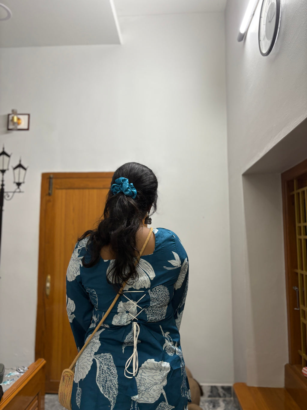 Blue Corset back kurti