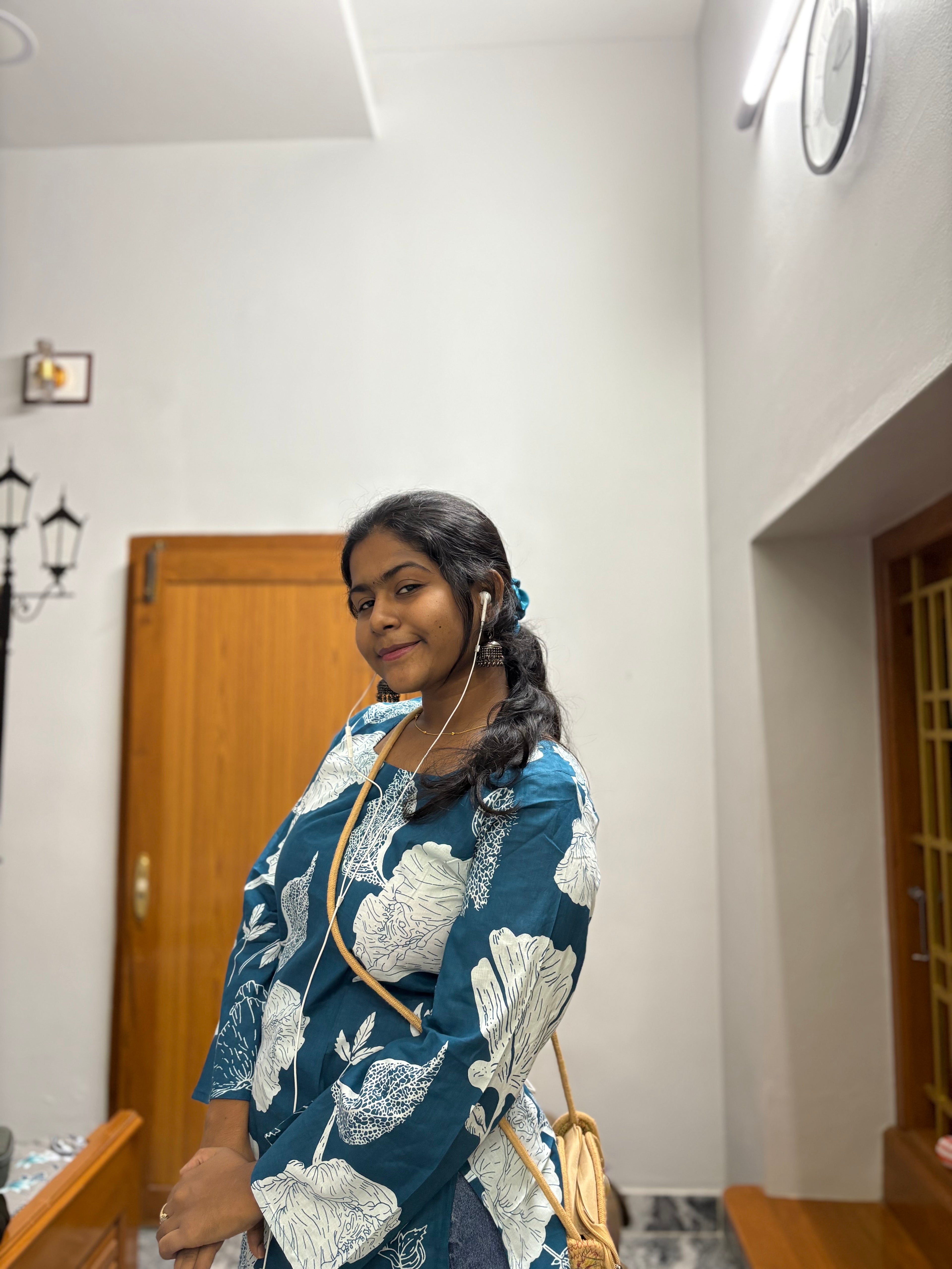 Blue Corset back kurti