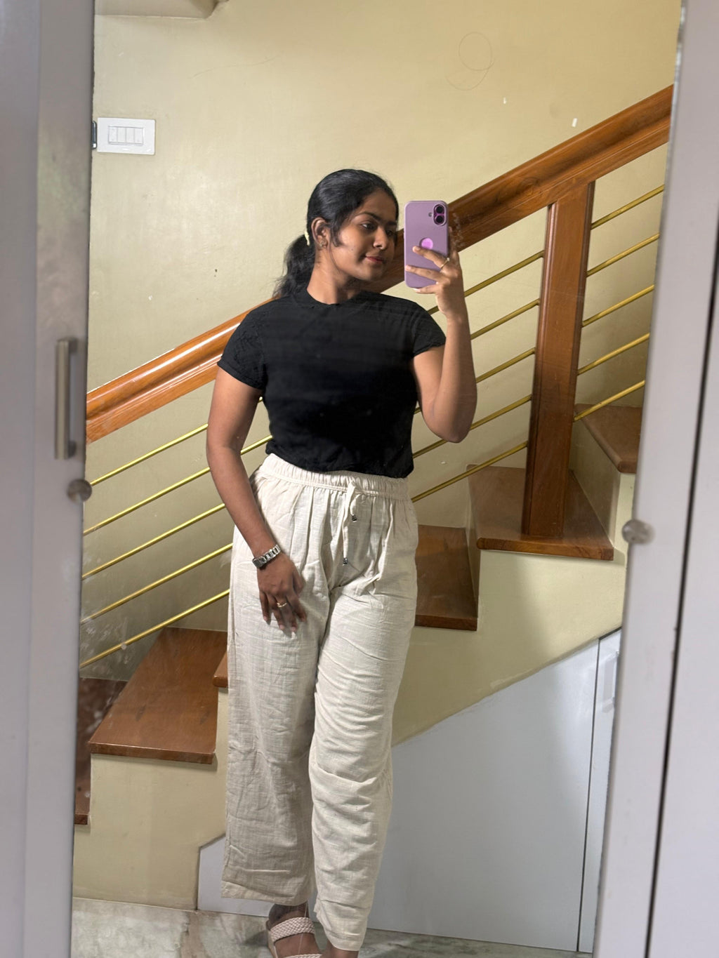 Linen Pant |BEIGE|BLACK|